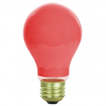 Sunlite 01120-SU 25A/R/2PK 25 Watts Standard A19 Shape Ceramic Finish Medium Screw (E26) Colored A19 Bulb Red