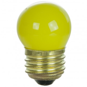 Sunlite 01230-SU 7.5S11/Y/25PK 7.5 Watts Sign S11 Shape Ceramic Finish Medium Screw (E26) Colored Indicator Bulb Yellow
