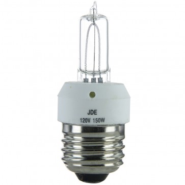 Sunlite 03070-SU JDE150W 150 Watts Mini-Tube T4 Shape Clear Finish Medium Screw (E26) 2200 Lumens Light Bulb Bright White 3200K