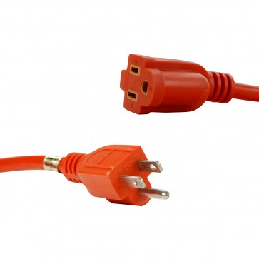Sunlite 04200-SU EX25-16/3 1625 Watts 125 Volts 13 Amps Orange Finish Electrical Extension Cords