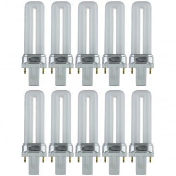 Sunlite 40496-SU PL5/SP41K/10PK PL 2-Pin Twin Tube 5 Watts PL - Twin Tube Plug-Ins Bulbs Cool White 4100K