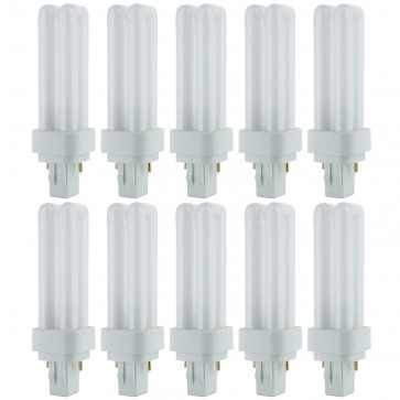 Sunlite 40543-SU PLD13/SP65K/10PK PLD 2-Pin Quad Tube 13 Watts 2-Pin (GX23-2) PLD 2-Pin - Twin Tube Plug-Ins Bulbs Daylight 6500K