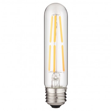 Sunlite 80611-SU T10/LED/FS/6W/E26/CL/27K/128MM T10 Tube 6 Watts 60 Equivalent Wattage 120 Volts Dimmable Clear Finish Medium Screw (E26) T10 T Series Lamps Warm White 2700K