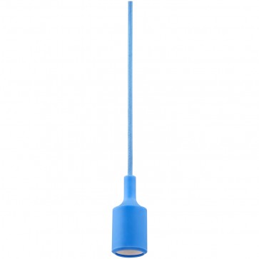 Sunlite 80758-SU CO/PD/BL Round Shape 42' Inch Cord 120 Volts Plastic Blue Finish Medium Screw (E26) Pendant Indoor Modern A19 Colored Fixtures