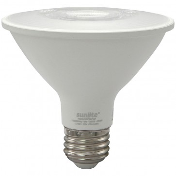 Sunlite 80966-SU PAR30/LED/9W/927 PAR30 Reflector 9 Watts 75 Equivalent Wattage 120 Volts Plastic Material White Finish Medium Screw (E26) PAR30 Reflector Lamps Soft White 2700K