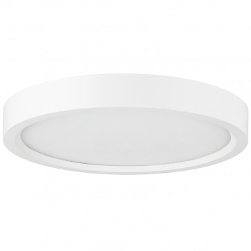 Sunlite 81282-SU LFX/MP/5R/10W/E/D/SCT/WH 10 Watts 50 Equivalent Wattage Round Shape 120 Volts 600 Lumens Dimmable Iron & Plastic White Finish Indoor Surface Mount Mini Flat Panel Fixtures CCT Selectable 30K/40K/50K