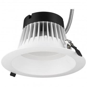 Sunlite 87736-SU LFX/CRD/SCT/8R/33W/8? 33 Watts 120-277 Volts 3000 Lumens Dimmable Aluminum & PC White Finish Integrated LED Recessed Indoor Downlight Commercial Fixtures CCT Selectable 30K/35K/40K/50K