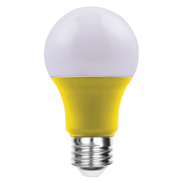 Luxrite LR21490 LED8A19/YELLOW 4.25 inch 8 Watts A19 E26 Base LED LIGHT BULB Color Temperature YELLOW
