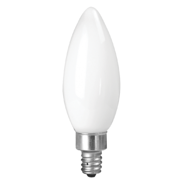 Luxrite LR21552 LED4CTC/W/27K/D 3.77 inch 4 Watts CTC B11 E12 Base 400 Lumens TORPEDO LED LIGHT BULB Soft White 2700K