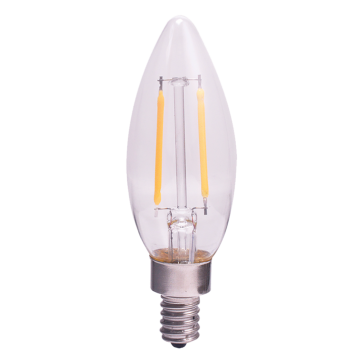 Luxrite LR21572 LED4CTC/CL/27K/D 3.77 inch 4 Watts CTC B11 E12 Base 400 Lumens TORPEDO LED LIGHT BULB Soft White 2700K