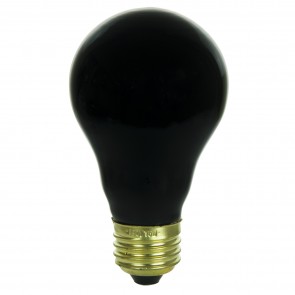 Sunlite 01096-SU 75A 75 Watts Standard A19 Shape Ceramic Finish Medium Screw (E26) Black Light Bulb Black Light
