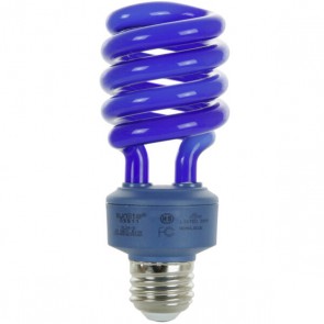 Sunlite 05511-SU SL24 24 Watts Spiral T3 Shape Medium Screw (E26) Colored CFL Bulb Blue