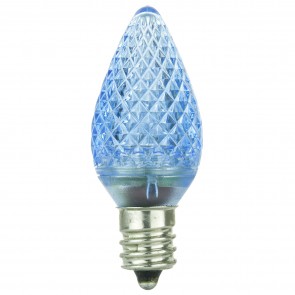 Sunlite 80700-SU L3C7/LED/B/6PK 0.4 Watts Night light C7 Shape Blue Finish Candelabra Screw (E12) 1.8 Lumens Colored LED Chandelier Bulb Blue