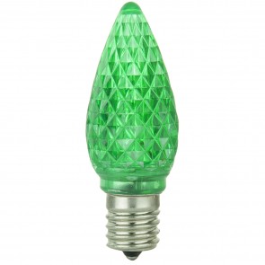 Sunlite 80706-SU L3C9/LED/G/6PK 0.4 Watts Night light C9 Shape Green Finish Intermediate Screw (E17) 12 Lumens Colored LED Chandelier Bulb Green