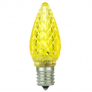 Sunlite 80709-SU L3C9/LED/Y/6PK 0.4 Watts Night light C9 Shape Yellow Finish Intermediate Screw (E17) 4.5 Lumens Colored LED Chandelier Bulb Yellow
