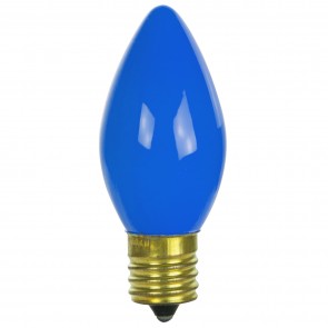 Sunlite 01290-SU 7C9/B/25PK 7 Watts Night light C9 Shape Ceramic Finish Intermediate Screw (E17) Colored Night Light Blue
