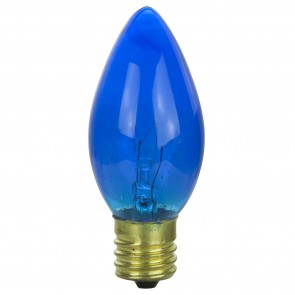 Sunlite 01313-SU 7C9/TB/25PK 7 Watts Night light C9 Shape Transparent Finish Intermediate Screw (E17) Colored Night Light Blue