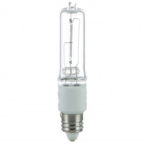 Sunlite 03090-SU Q100 100 Watts Mini-Tube T4 Shape UV Protected Clear Finish Miniature Candelabra Screw (E11) 1500 Lumens Halogen Bulb