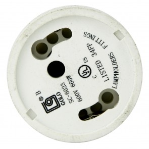 Sunlite 04051-SU E134 White Finish Electrical Sockets