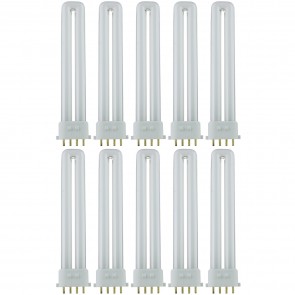 Sunlite 40495-SU PL13/E/SP35K/10PK PL 4-Pin Twin Tube 13 Watts PL - Twin Tube Plug-Ins Bulbs Neutral White 3500K