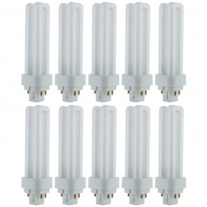 Sunlite 40534-SU PLD13/E/SP35K/10PK PLD 4-Pin Quad Tube 13 Watts 4-Pin (G24q1) PLD 4-Pin - Twin Tube Plug-Ins Bulbs Neutral White 3500K