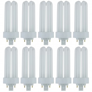 Sunlite 40576-SU PLT26/E/SP27K/10PK PLT 4-Pin Triple Tube 26 Watts 4-Pin (GX24q3) PLT 4-Pin - Triple Tube Plug-Ins Bulbs Warm White 2700K