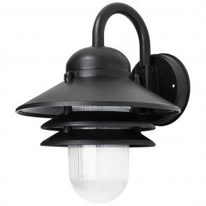 Sunlite 41370-SU DOD/NC/BK/CL/MED Nautical Shape Black Finish Outdoor Wall Lantern Fixtures