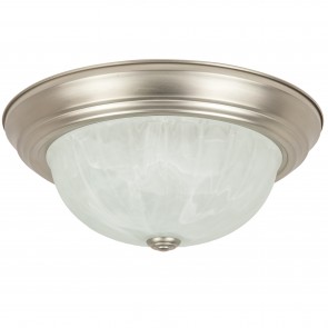 Sunlite 45505-SU DBN218 21" Spirals Round 120 Volts Metal & Glass Material Brushed Nickel Finish CFL GU24 Residential Traditional Style Dome Surface Mount Fixtures