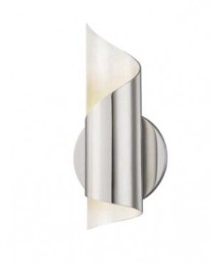Sunlite 46059-SU FIX/SWIRL/G9 120 Volts Steel Material Polished Nickel Finish G9 Residential Swirl Style Decorative Wall Mount Fixtures