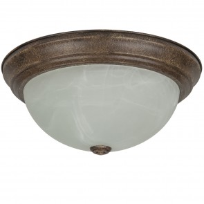 Sunlite 46075-SU DDB13/AL A19 Shape Metal & Glass Material Distressed Brown Finish Medium Screw (E26) Decorative Dome Ceiling Fixture