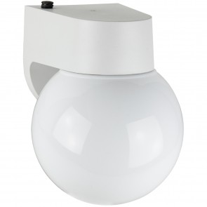 Sunlite 48030-SU ODF1015 Plug-In White White Finish 4-Pin (G24q1) 900 Lumens Energy Saving Globe Style Outdoor Fixture Soft White 2700K