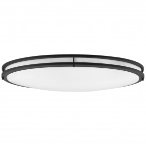 Sunlite 49175-SU LFX/DCO32/OVAL/BLK/35W/SCT 35 Watts 100-277 Volts 3000 Lumens Dimmable Steel & Acrylic Black Finish Integrated LED Indoor Surface Mount Double Band Fixtures CCT Selectable 30K/40K/50K