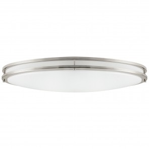 Sunlite 49176-SU LFX/DCO32/OVAL/BN/35W/SCT 35 Watts 100-277 Volts 3000 Lumens Dimmable Steel & Acrylic Brushed Nickel Finish Integrated LED Indoor Surface Mount Double Band Fixtures CCT Selectable 30K/40K/50K