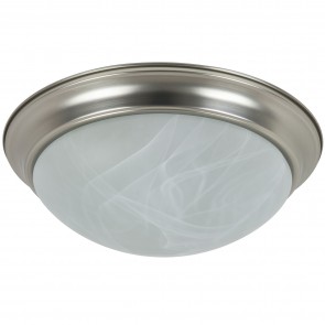 Sunlite 50156-SU DBN16 16" 120 Volts Steel & Glass Material Brushed Nickel Finish Dome Surface Mount Fixtures