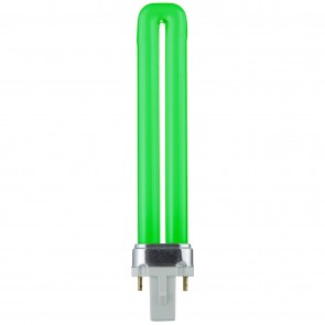 Sunlite 60290-SU PL9/GREEN 9 Watts Twin Tube PL 2-Pin Shape 2-Pin (G23) Compact Fluorescent Lamp Green