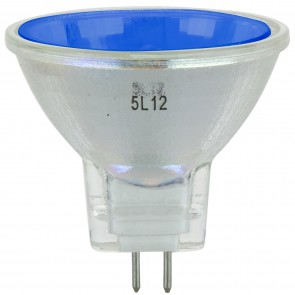 Sunlite 66130-SU FTB/B 20 Watts Reflector MR11 Shape UV Protected Blue Finish 2-Pin (GU4) Colored Halogen MR11 Light Bulb (Blue) Blue