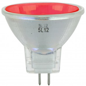 Sunlite 66145-SU FTB/R 20 Watts Reflector MR11 Shape UV Protected Red Finish 2-Pin (GU4) Colored Halogen MR11 Light Bulb (Red) Red