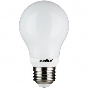 Sunlite 80204-SU A19/LED/5W/BL/WW 5 Watts 40 Watts Equivalent Wattage A19 Shape Glass Material White Finish Medium Screw (E26) 500 Lumens Blinker LED Bulb Warm White 3000K