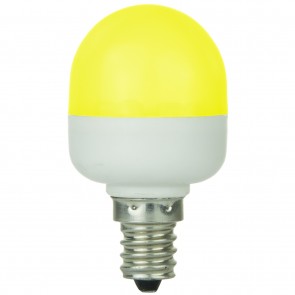Sunlite 80272-SU 1T10/C/Y 0.5 Watts Tube T10 Shape White Finish Candelabra Screw (E12) Indicator Light Bulb Yellow
