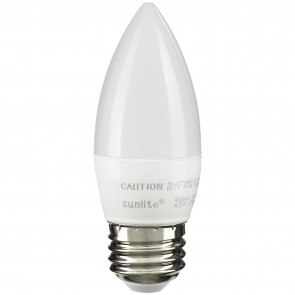 Sunlite 80350-SU ETF/LED/4.5W/27K B11 Torpedo Tip 4.5 Watts 40 Equivalent Wattage 120 Volts Dimmable Frosted Finish Medium Screw (E26) Standard Chandelier Bulbs Warm White 2700K
