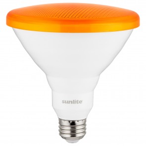 Sunlite 80555-SU PAR38/LED/12W/FL35/O PAR38 Reflector 12 Watts 120 Volts Plastic Material Orange Finish Medium Screw (E26) Colored Reflectors Reflector Lamps Orange