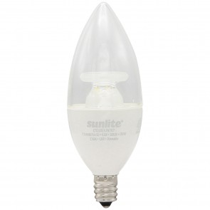 Sunlite 80754-SU CTC/LED/4.5W/927 B11 Torpedo Tip 4.5 Watts 40 Equivalent Wattage 120 Volts Dimmable Plastic Material Clear Finish Candelabra Screw (E12) Standard Chandelier Bulbs Soft White 2700K