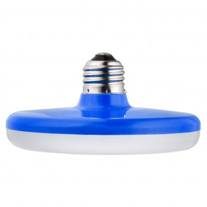 Sunlite 80762-SU UFO/LED/7W/30K/BLUE 7 Watts 35 Watts Equivalent Wattage Plastic Material Blue Finish Medium Screw (E26) 550 Lumens LED Blue UFO Pendant Fixture Light Bulbs Warm White 3000K