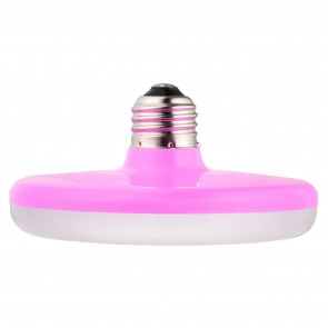 Sunlite 80763-SU UFO/LED/7W/30K/PINK 7 Watts 35 Watts Equivalent Wattage Plastic Material Pink Finish Medium Screw (E26) 550 Lumens LED Pink UFO Pendant Fixture Light Bulbs Warm White 3000K
