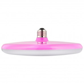 Sunlite 80767-SU UFO/LED/15W/30K/PINK 15 Watts 75 Watts Equivalent Wattage Plastic Material Pink Finish Integrated LED 1250 Lumens LED Pink UFO Pendant Fixture Light Bulbs Warm White 3000K