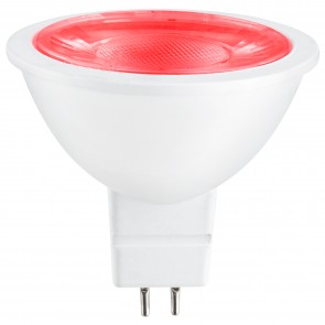 Sunlite 80855-SU MR16/LED/3W/GU5.3/12V/R MR16 Reflector 3 Watts 25 Equivalent Wattage 12 Volts 2-Pin (GU5.3) Colored Reflectors Reflector Lamps Red