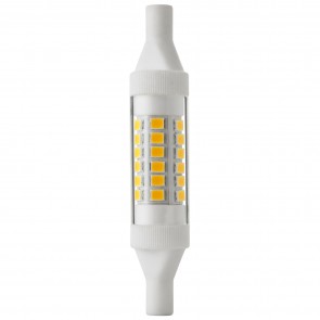 Sunlite 81015-SU R7S/LED/4.5W/78MM/T5/30K/CD2 T5 Tube 4.5 Watts 30 Equivalent Wattage 120 Volts Ceremic & Glass Material Clear Finish Recessed Single Contact (R7s) T5 T Series Lamps Warm White 3000K