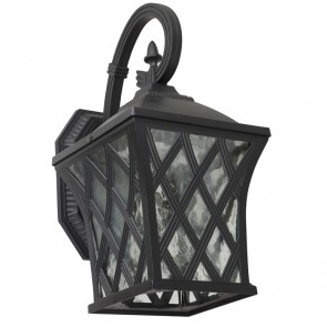 Sunlite 81300-SU LFX/WS/CL/9W/MV/SCT/BK 9 Watts 60 Equivalent Wattage 120-277 Volts Dimmable Aluminum & Steel Material Black Finish Integrated LED Outdoor Carriage Style Lantern Fixtures CCT Selectable 30K/40K/50K