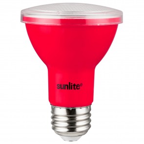 Sunlite 81465-SU PAR20/LED/3W/R PAR20 Reflector 3 Watts 120 Volts Medium Screw (E26) Colored Reflectors Reflector Lamps Red