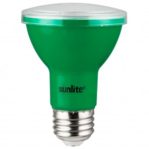 Sunlite 81468-SU PAR20/LED/3W/G PAR20 Reflector 3 Watts 120 Volts Aluminium & Plastic Material Medium Screw (E26) Colored Reflectors Reflector Lamps Green